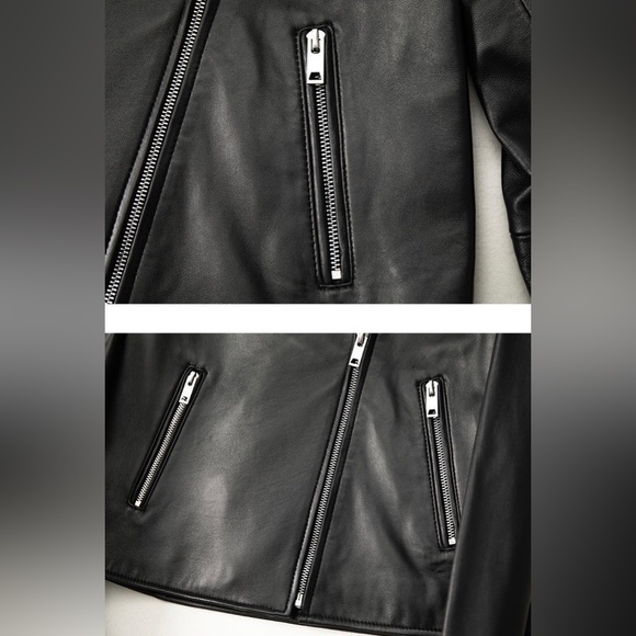 100% Genuine Leather Jacket🖤- Black Genuine Leather Jacket - Picture 4 of 5
